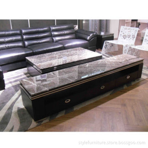 TV stand with marble top